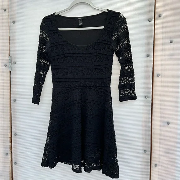 Forever 21 | Dresses | Forever 2 Black Lace Dress | Poshmark